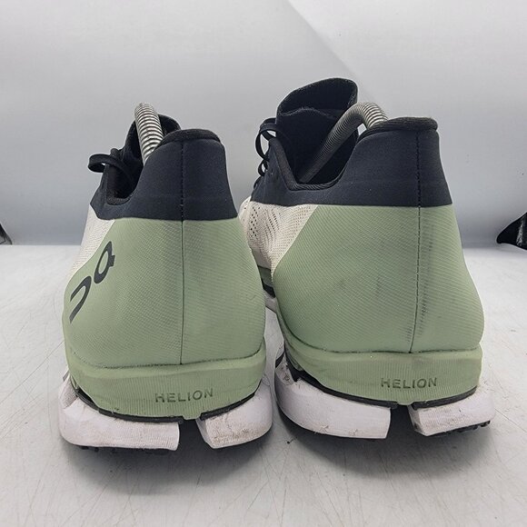 On Running Cloudboom Mens 12 White Black Green Shoes Athletic Running Walking - Picture 4 of 14